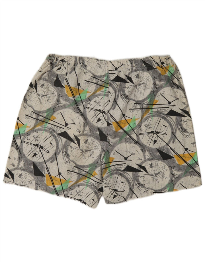Pantalones cortos deportivos vintage para hombre grandes geométricos multicolores