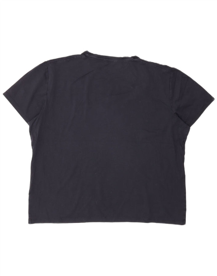 Massimo Dutti Camiseta Hombre Top 2XL Azul Marino
