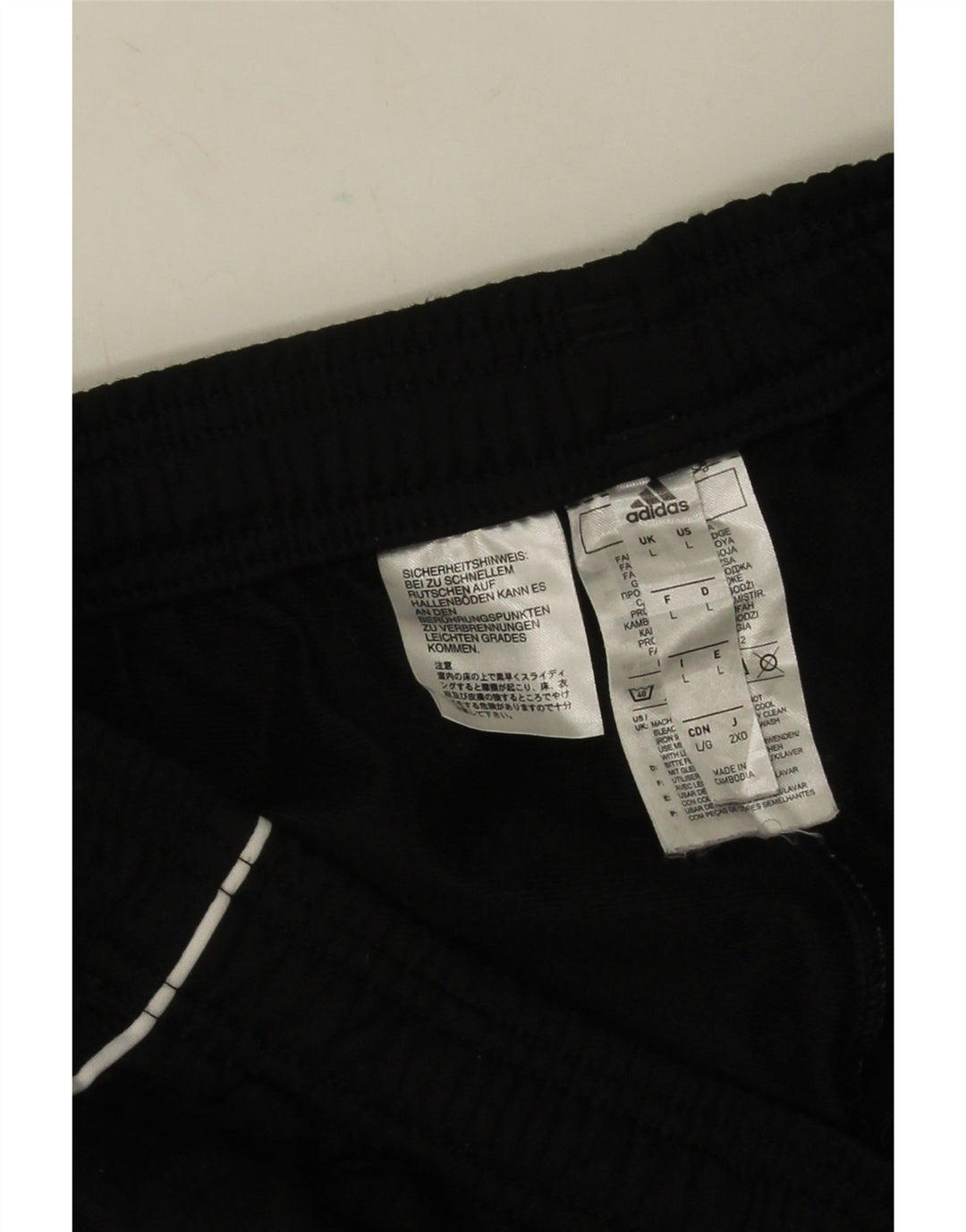 Adidas Hombre Pantalones De Chándal Joggers Grande Negro Poliéster