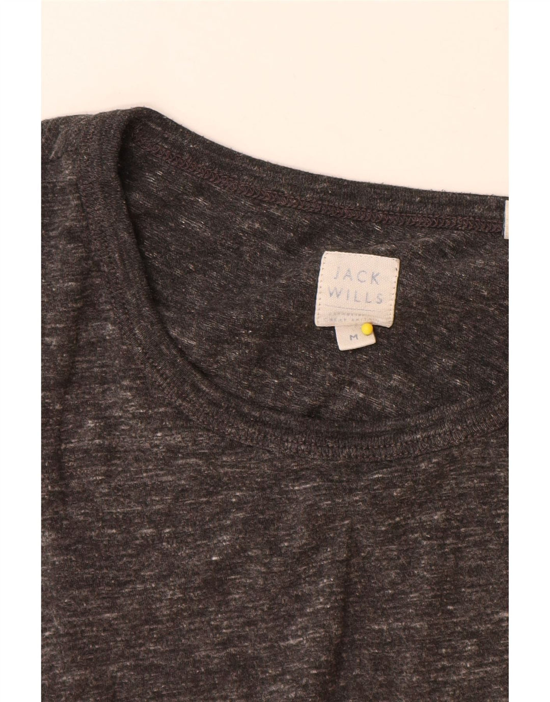 Camiseta Jack Wills para hombre de manga larga de algodón moteado en gris medio