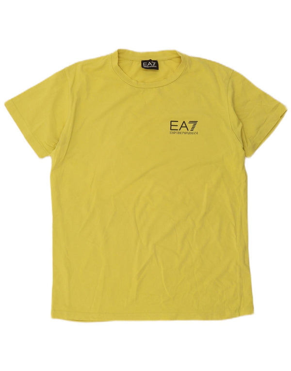 Emporio Armani Camiseta gráfica para mujer Top UK 14 Grande Algodón amarillo