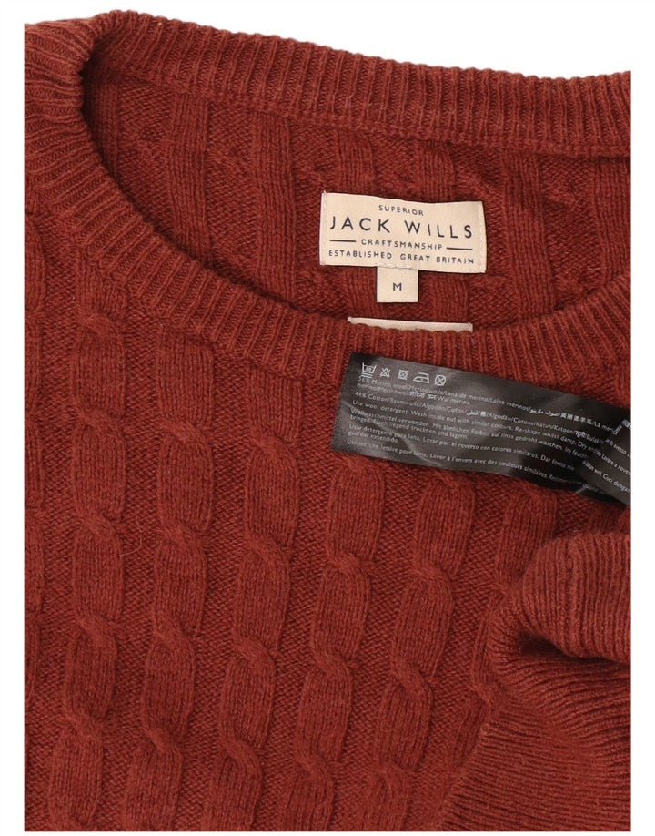 Jack Wills Jersey De Cuello Redondo Para Hombre De Lana Marrón Medio