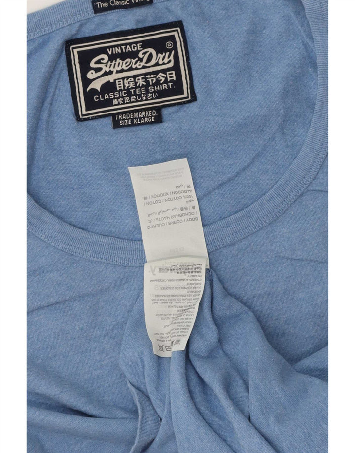 Superdry Hombre Chaleco Top XL Algodón Azul