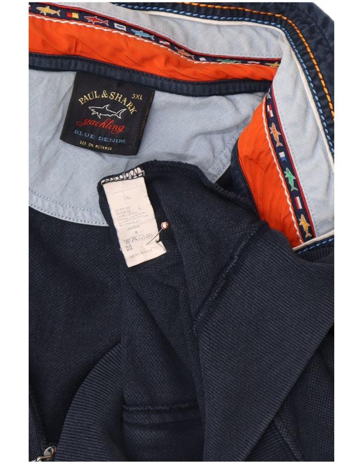 PAUL & SHARK Chándal náutico para hombre, chaqueta superior, 3XL, algodón azul marino
