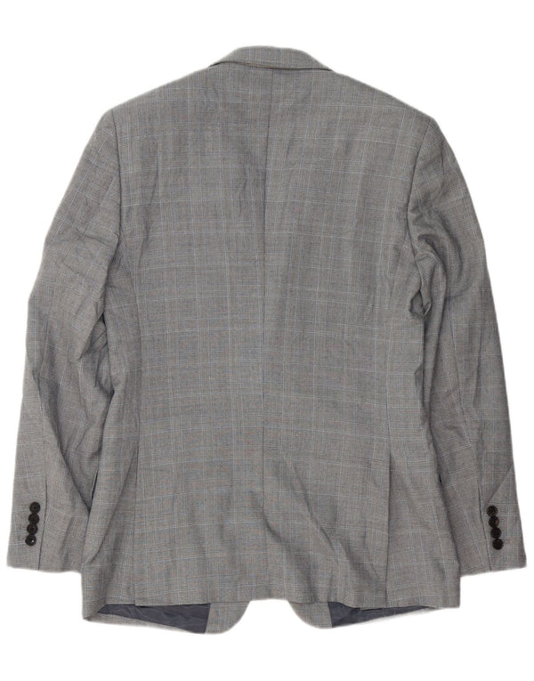 Reiss Chaqueta tipo blazer de 1 botón para hombre UK 36 Small Grey Check