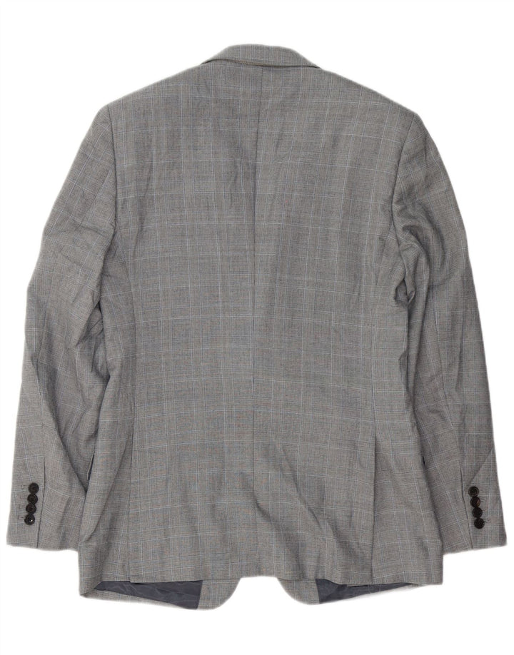Reiss Chaqueta tipo blazer de 1 botón para hombre UK 36 Small Grey Check