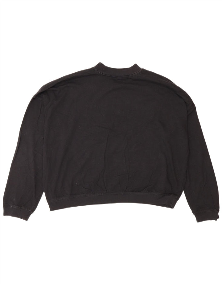Champion Sudadera de gran tamaño con gráfico para mujer UK 6 XS Negro
