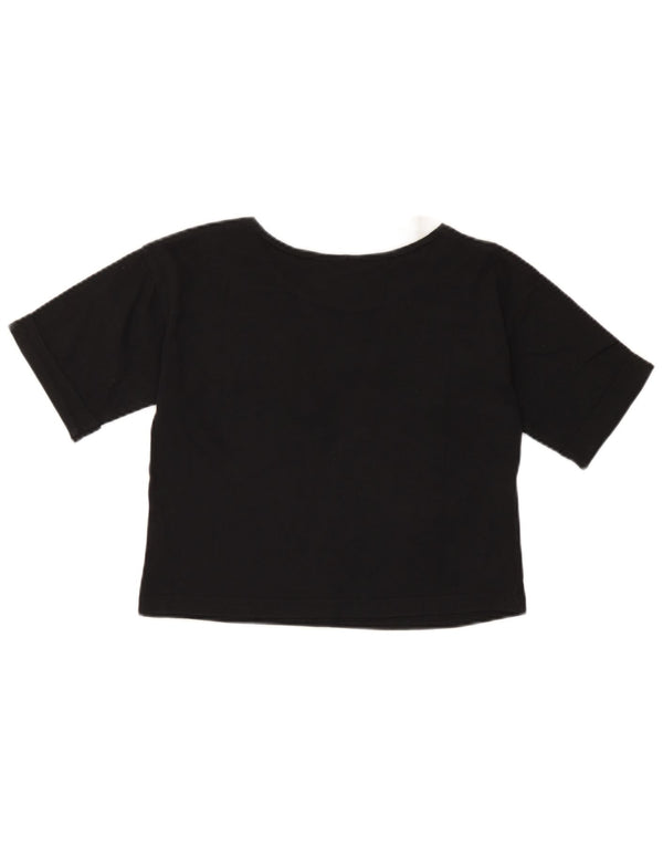 Adidas Camiseta corta para mujer UK 8 Small Black Colourblock
