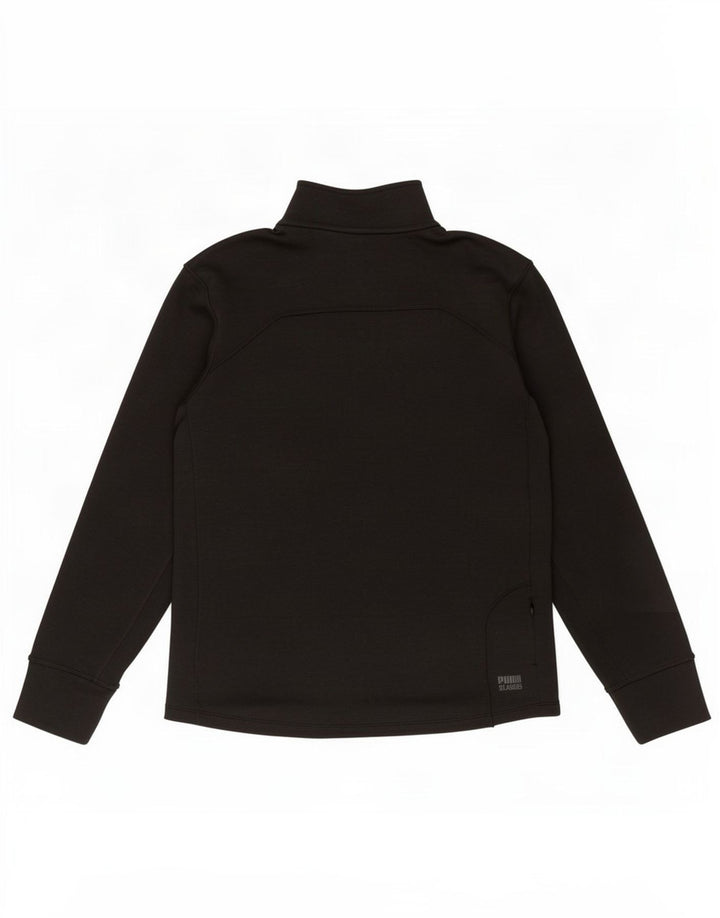 Puma Hombre Zip Neck Jersey Chándal Top Medio Negro Poliéster
