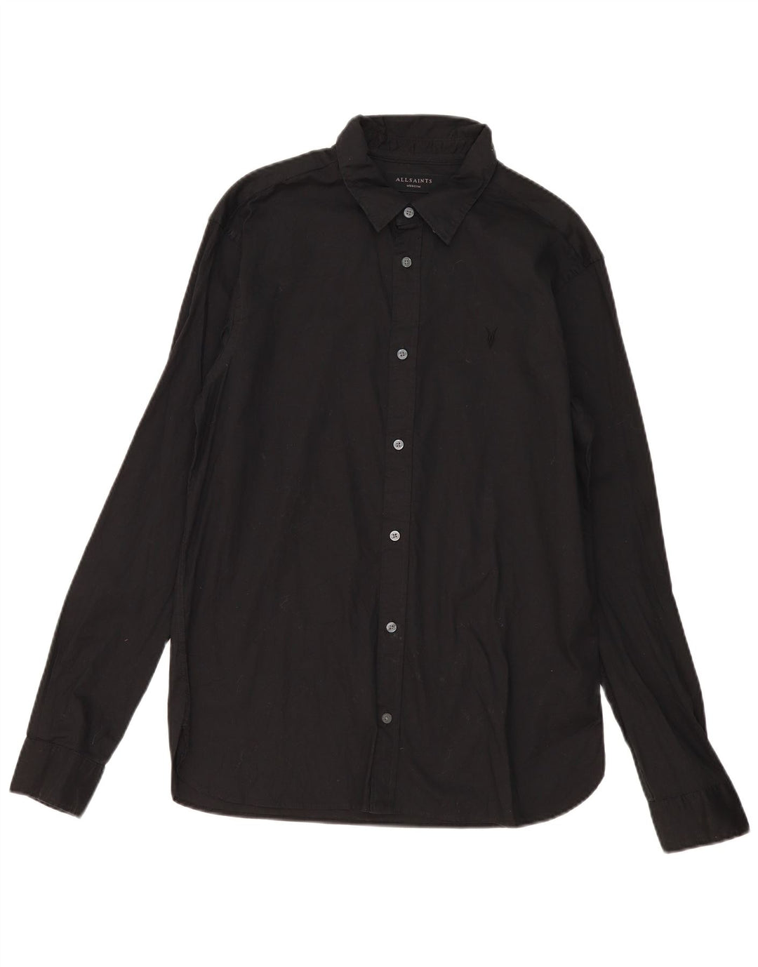 Camisa All Saints Hombre Mediana Algodón Negro