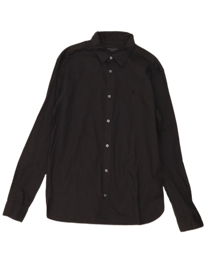 Camisa All Saints Hombre Mediana Algodón Negro