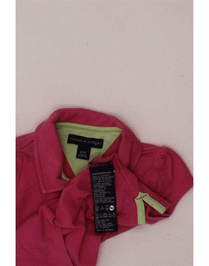 TOMMY HILFIGER Polo Bebé Niña 18-24 Meses Algodón Rosa