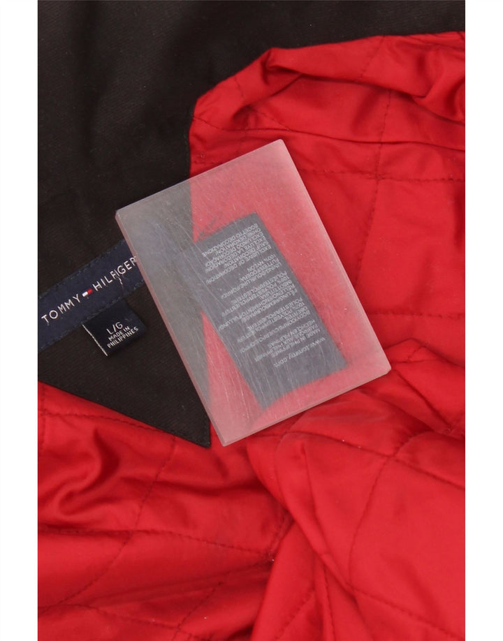 Tommy Hilfiger Chaqueta cortavientos gráfica para hombre Reino Unido 40 Grande Negro