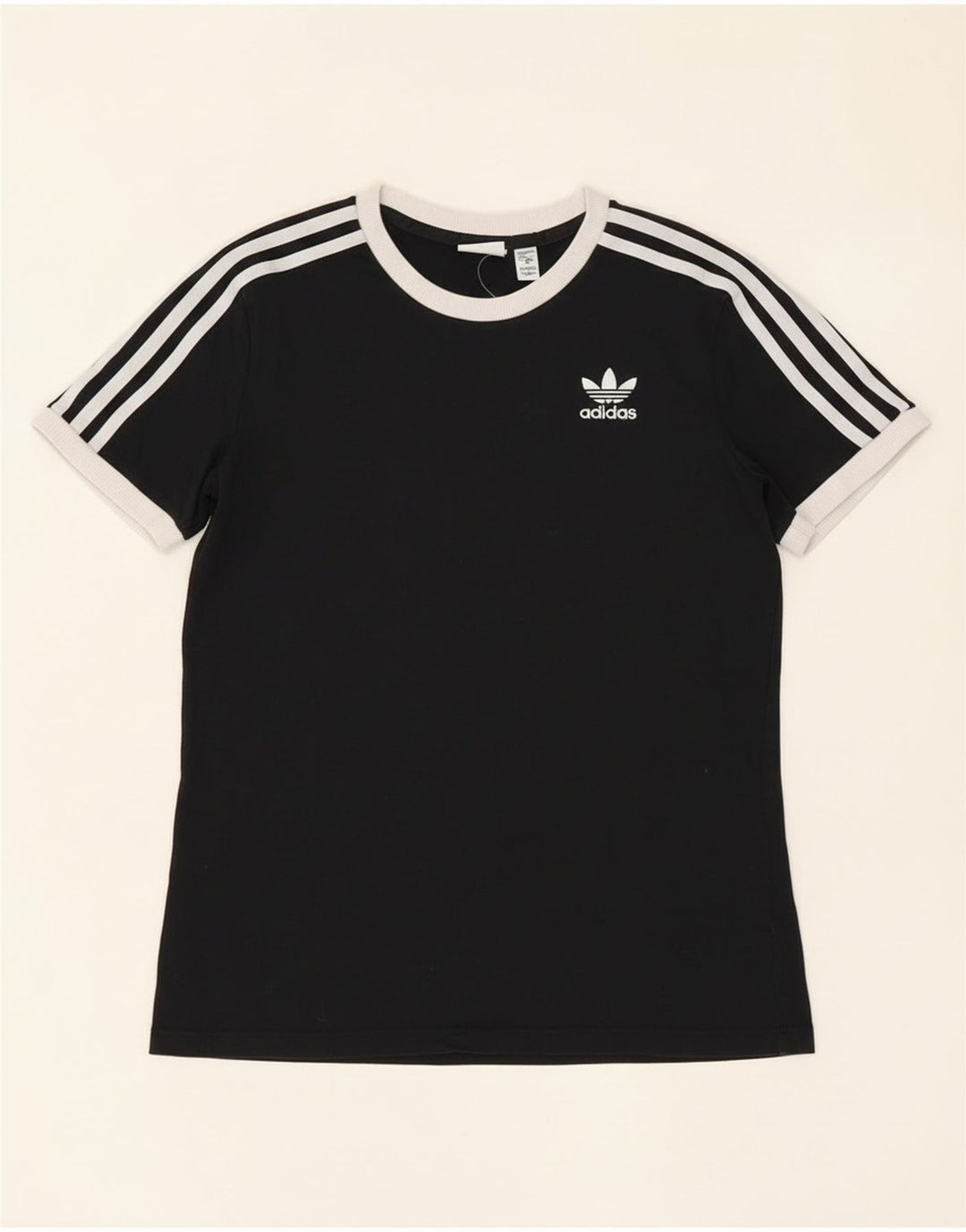Adidas Camiseta Mujer Top UK 8 Small Negro Algodón