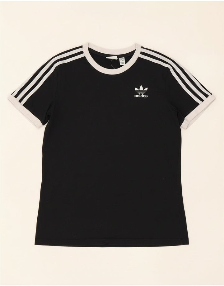 Adidas Camiseta Mujer Top UK 8 Small Negro Algodón