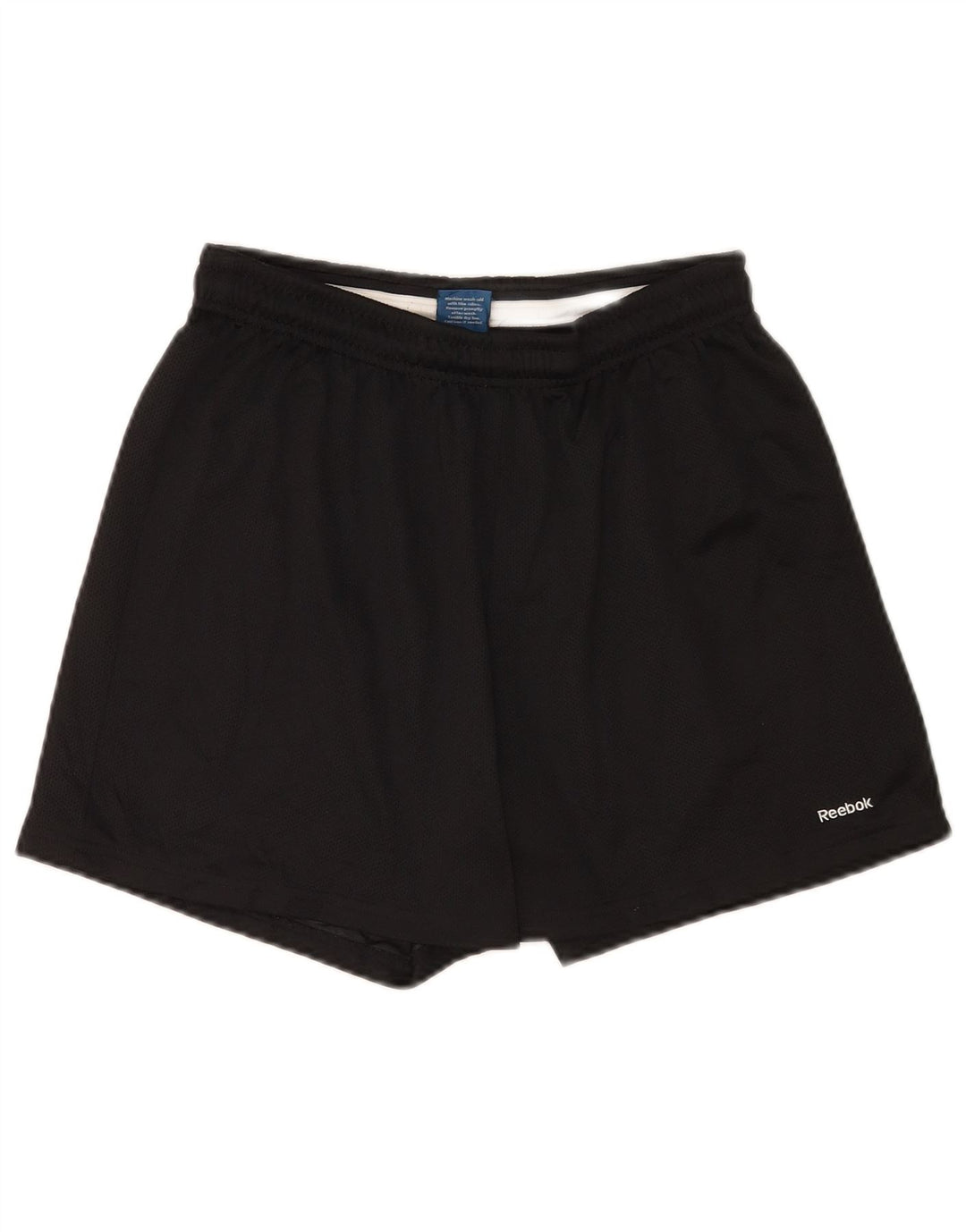 Reebok - Pantalones cortos deportivos para hombre, talla pequeña, poliéster negro