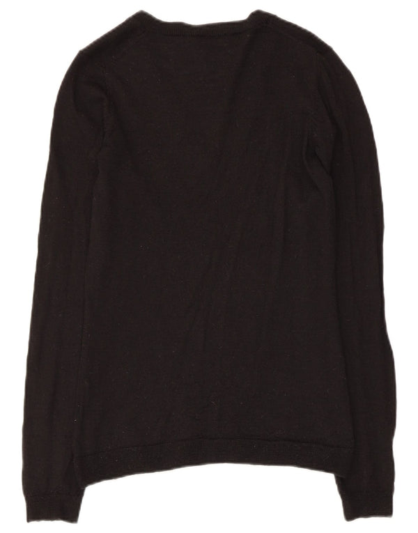 Calvin Klein Jeans Suéter con Cuello en V para Mujer UK 8 Small Negro