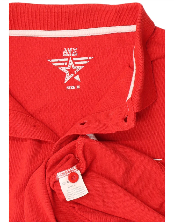 Polo Avirex Hombre Algodón Rojo Medio