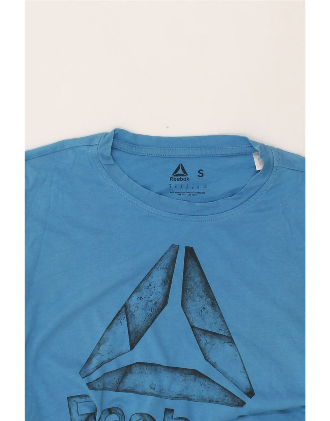 REEBOK Mens Graphic T-Shirt Top Small Blue Cotton Vintage Reebok and Second-Hand Reebok from Messina Hembry 