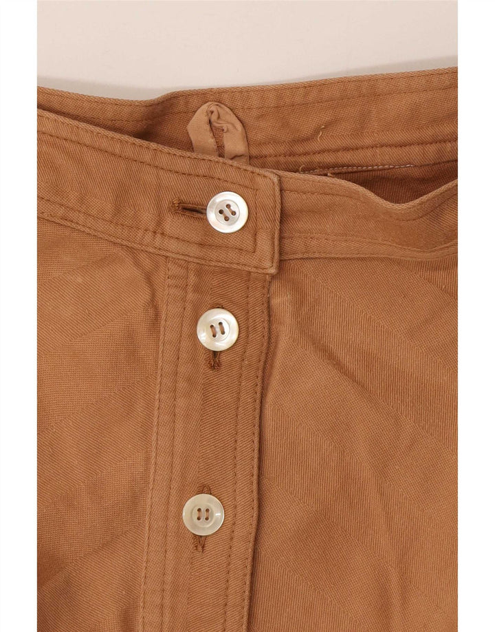 Vintage mujer A-Line falda W26 pequeño marrón