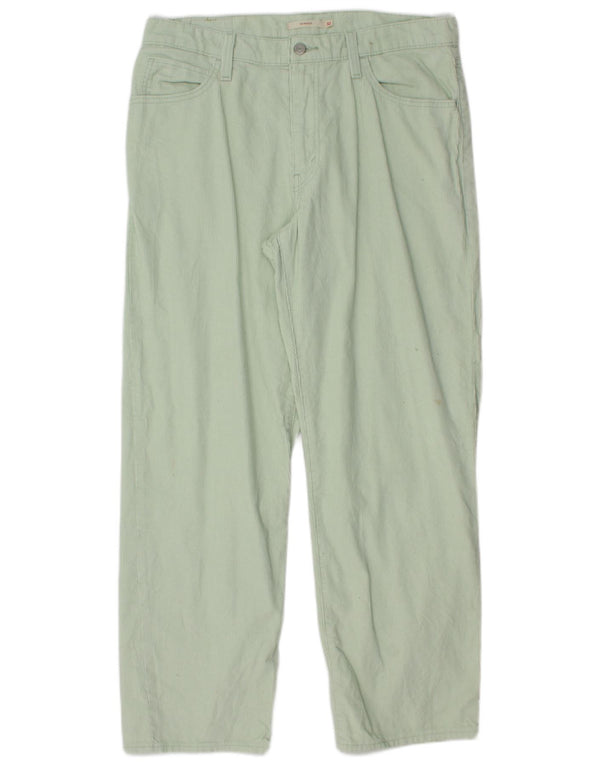 LEVI'S Pantalones holgados de pana para hombre W32 L30 Algodón verde