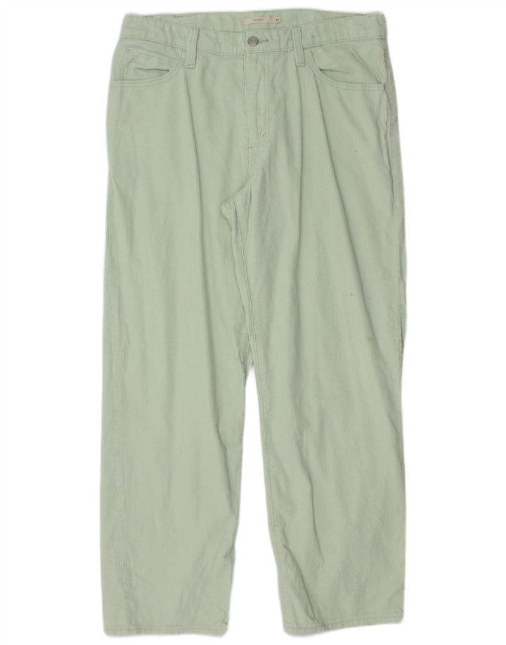 LEVI'S Pantalones holgados de pana para hombre W32 L30 Algodón verde