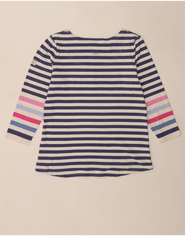 Joules Top regular para mujer manga 3/4 UK 42 Algodón a rayas azul medio