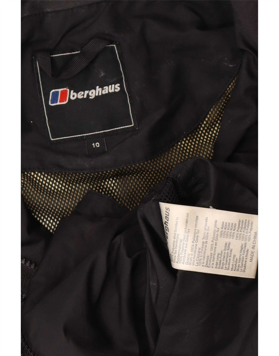 Berghaus Chaqueta impermeable extragrande con capucha para mujer UK 10 Small Poliéster negro