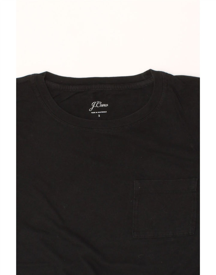J. CREW Womens Oversized T-Shirt Top UK 10 Small Black Cotton Vintage J. Crew and Second-Hand J. Crew from Messina Hembry 