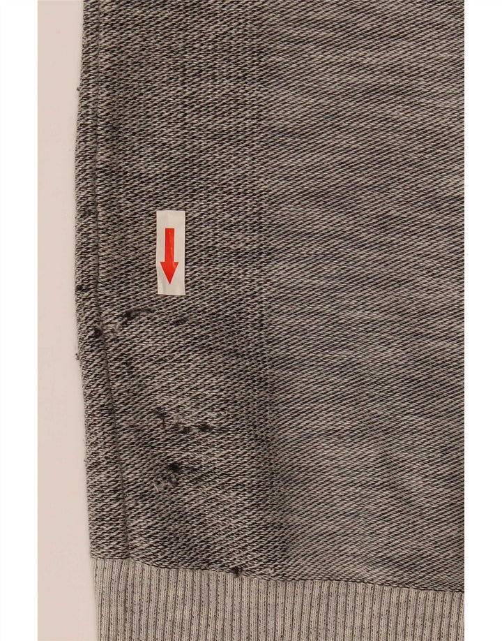 G-Star Hombre Sudadera Gráfica Jersey De Algodón Moteado Gris Medio