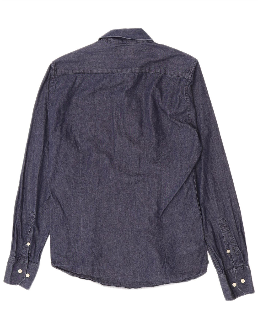 Barbour Hombre Camisa Vaquera Entallada Pequeña Algodón Azul Marino