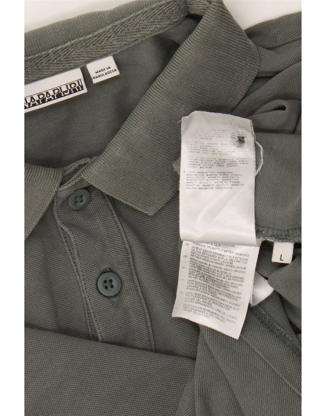 Napapijri Polo Hombre Grande Gris Algodón