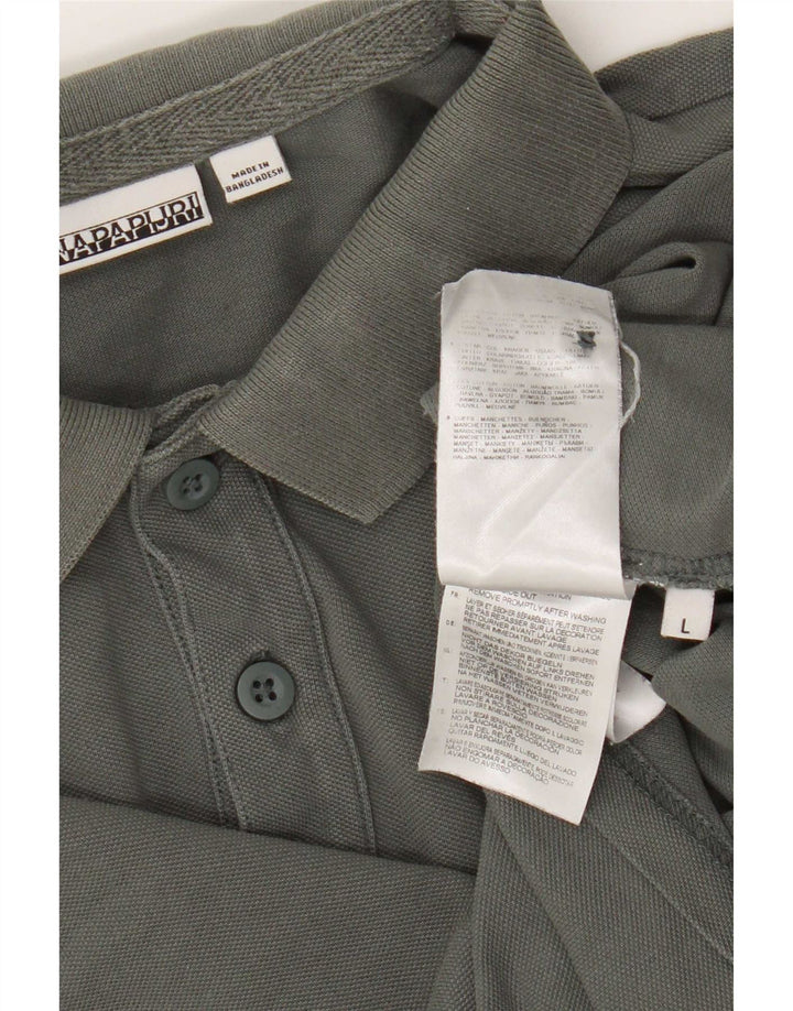 Napapijri Polo Hombre Grande Gris Algodón