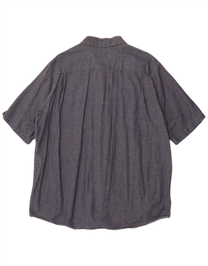 WRANGLER Camisa de manga corta para hombre 2XL Algodón azul