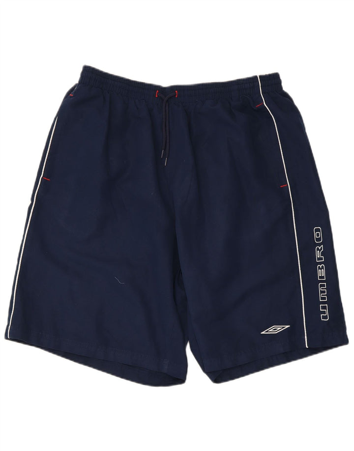 Umbro Shorts deportivos gráficos para hombre 2XL Poliéster azul marino