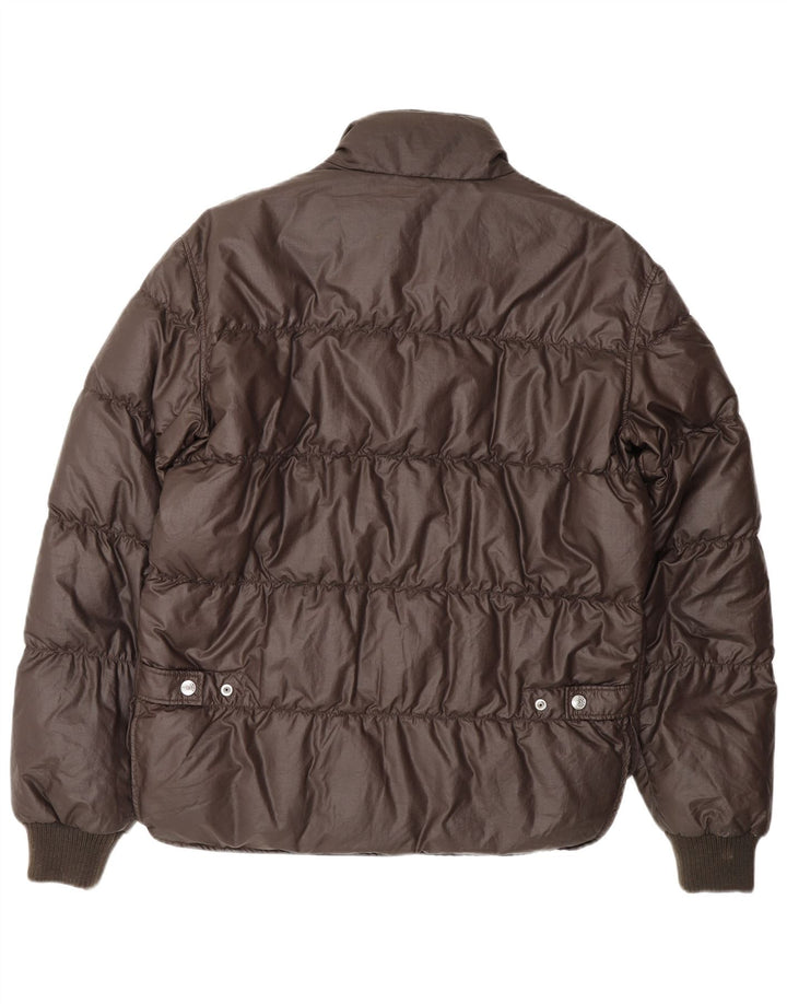 Dsquared Chaqueta acolchada con cremallera para hombre IT 48 Medium Brown Diseñador