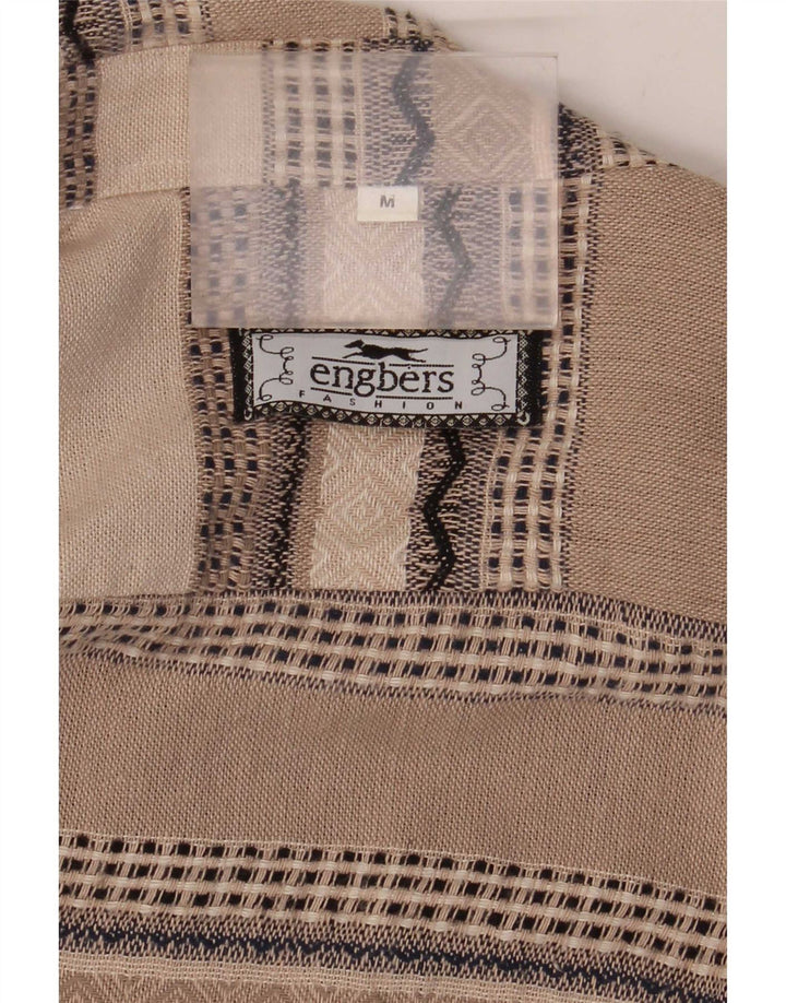 Camisa Engbers Hombre Rayas Beige Medio