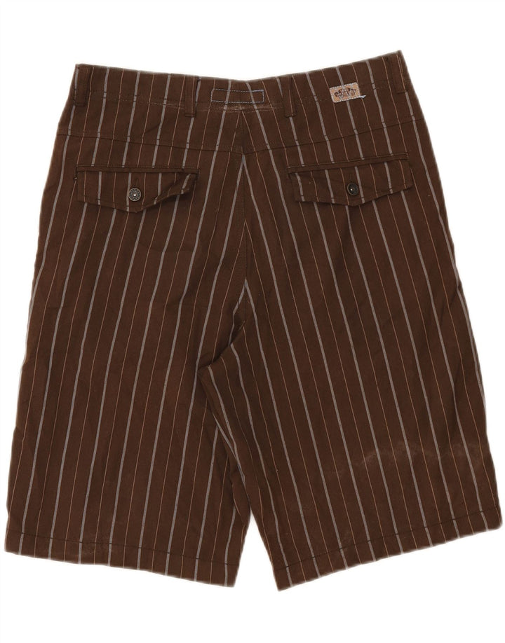 Pantalones cortos chinos Vans para hombre W28 Poliéster a rayas marrones pequeños