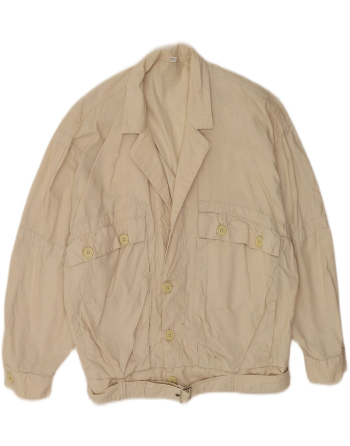 Swinger Chaqueta Bomber Batwing para Hombre UK 44 2XL Algodón Beige