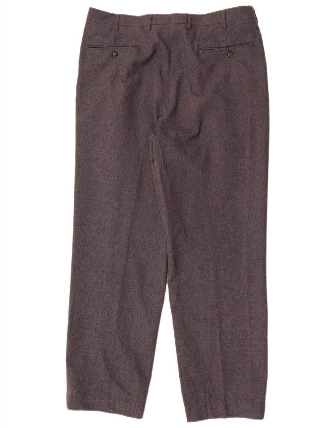 Yves Saint Laurent Pantalón de traje recto para hombre W36 L30 Poliéster gris