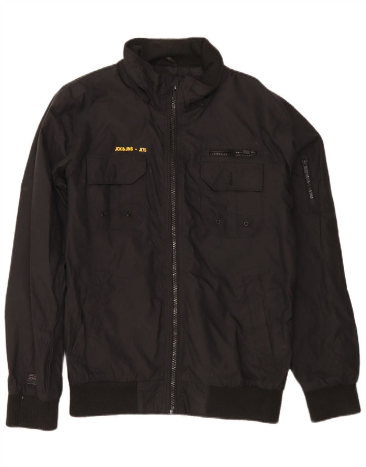Jack & Jones Chaqueta Bomber para Hombre UK 38 Medium Black Nylon