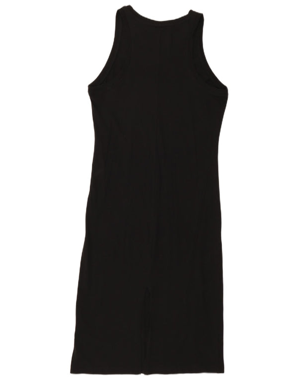 Champion Womens Graphic Sleeveless T-Shirt Dress UK 12 Medium Black Cotton
