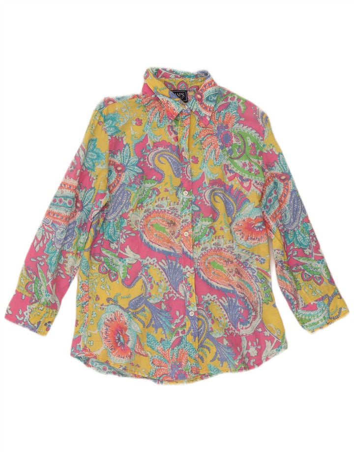 CHAPS Blusa de manga 3/4 para mujer UK 10 Small Multicolor Paisley