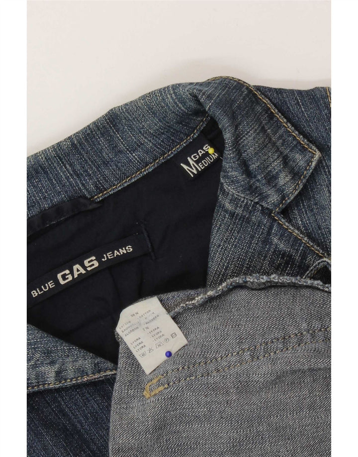 Chaqueta tipo blazer vaquera de 3 botones para mujer Gas UK 42 Algodón azul medio