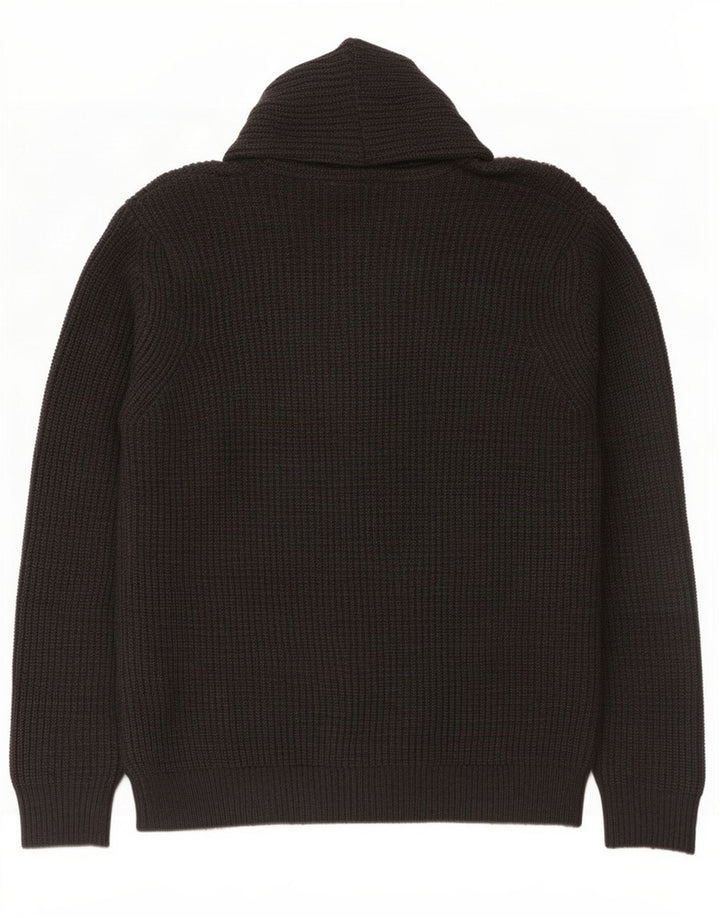 Zara Hombre Cárdigan Suéter Grande Gris
