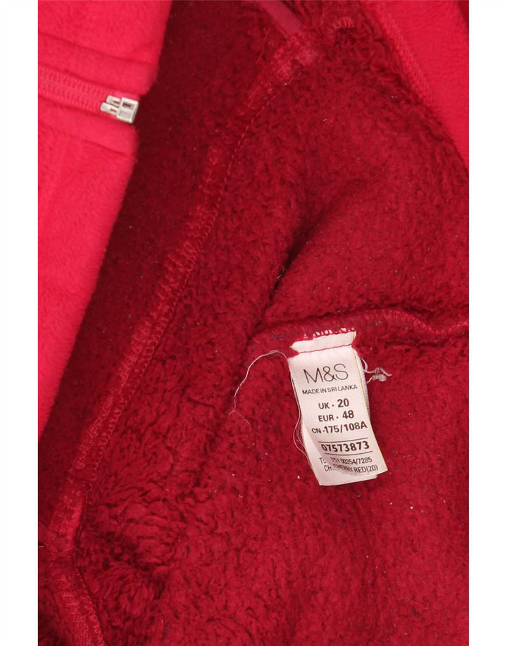 Marks & Spencer Chaqueta polar para mujer UK 20 2XL Poliéster rojo