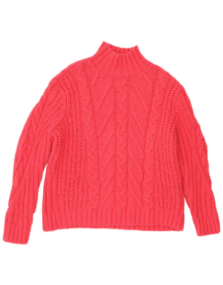 Marks & Spencer - Jersey con cuello alto para mujer, talla 40, color rosa mediano