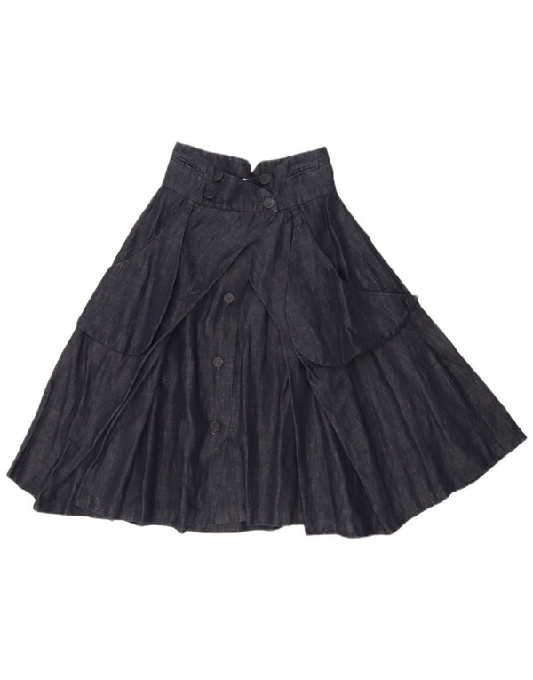 Guess Falda Acampanada De Mezclilla De Cintura Alta W26 Small Azul Marino