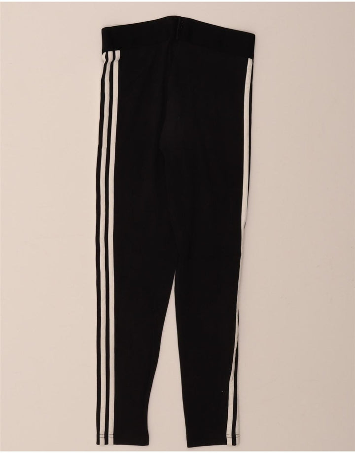 ADIDAS Womens Leggings UK 8/10 Small Black Cotton Vintage Adidas and Second-Hand Adidas from Messina Hembry 