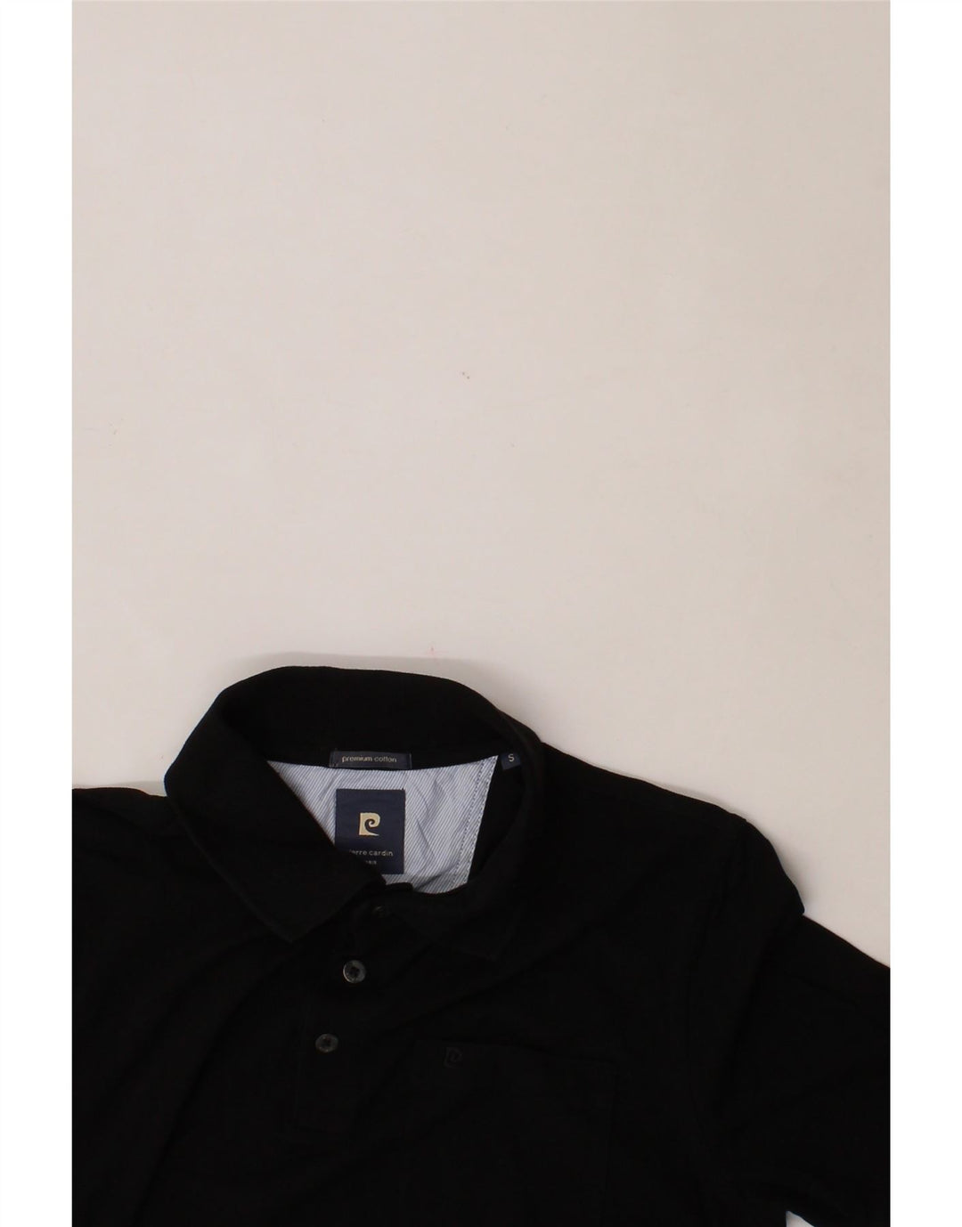 PIERRE CARDIN Mens Polo Shirt Small Black Vintage Pierre Cardin and Second-Hand Pierre Cardin from Messina Hembry 